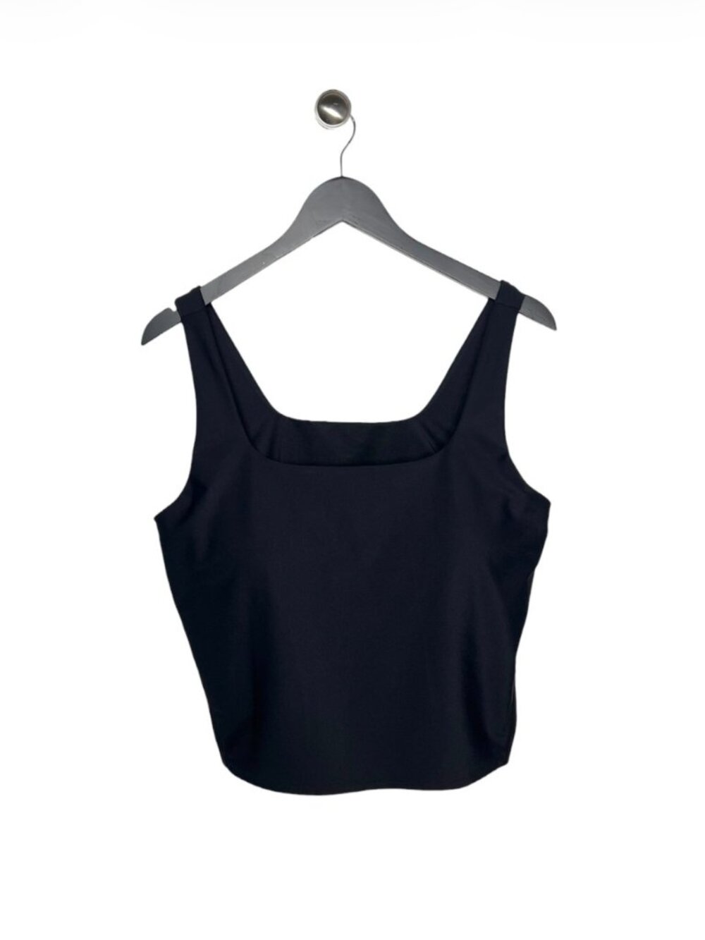 Xersion EverContour+ Womens Square Neck Active Tank Top - Black, Size XL